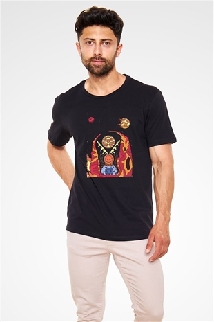 Khruanybin Baskılı Unisex Siyah Tişört - Tshirt