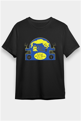 Khruanybin Baskılı Unisex Siyah Tişört - Tshirt