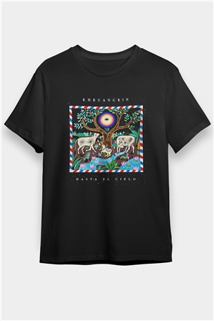 Khruanybin Baskılı Unisex Siyah Tişört - Tshirt