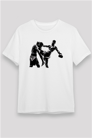 Kick boks Beyaz Unisex Tişört T-Shirt - TişörtFabrikası