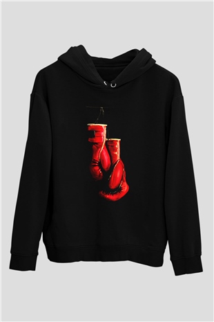 Kick boks Siyah Unisex Hoodie