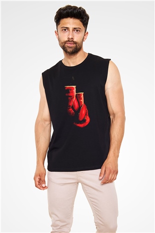 Kick boks Siyah Unisex Kolsuz Tişört