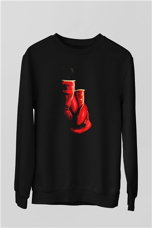 Kick boks Siyah Unisex Sweatshirt