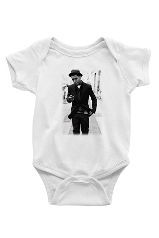 Kid Cudi Baskılı Beyaz Unisex Bebek Body - Zıbın