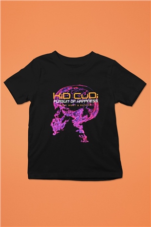 Kid Cudi Baskılı Siyah Unisex Çocuk Tişört