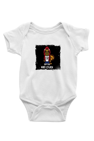 Kid Cudi Baskılı Unisex Beyaz Bebek Body - Zıbın