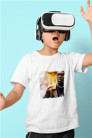 Kid Cudi Baskılı Unisex Beyaz Çocuk Tişört