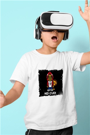 Kid Cudi Baskılı Unisex Beyaz Çocuk Tişört