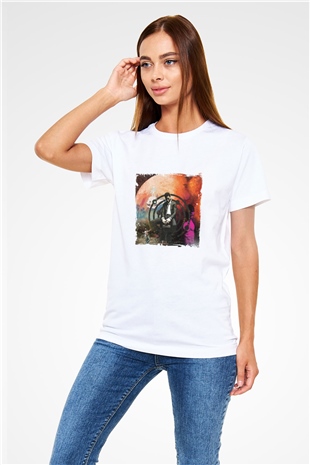 Kid Cudi Baskılı Unisex Beyaz Tişört