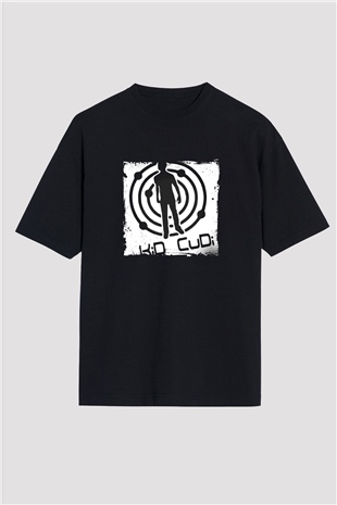 Kid Cudi Baskılı Unisex Oversize Siyah Tişört