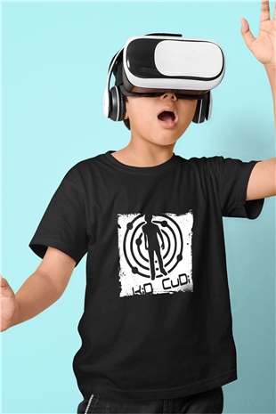 Kid Cudi Baskılı Unisex Siyah Çocuk Tişört