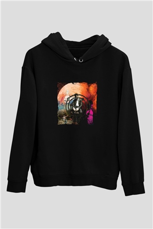 Kid Cudi Baskılı Unisex Siyah Hoodie