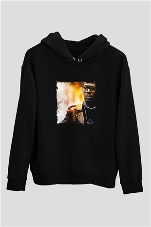 Kid Cudi Baskılı Unisex Siyah Hoodie