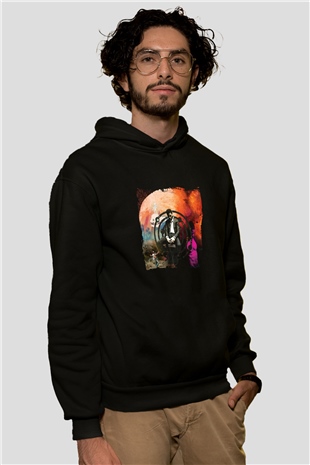 Kid Cudi Baskılı Unisex Siyah Hoodie