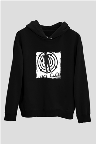 Kid Cudi Baskılı Unisex Siyah Hoodie