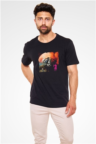 Kid Cudi Baskılı Unisex Siyah Tişört