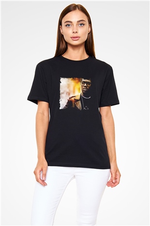 Kid Cudi Baskılı Unisex Siyah Tişört
