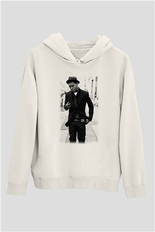 Kid Cudi Beyaz Unisex Kapşonlu Sweatshirt