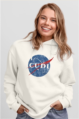 Kid Cudi Beyaz Unisex Kapüşonlu Sweatshirt