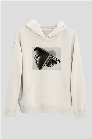 Kid Cudi Beyaz Unisex Kapüşonlu Sweatshirt