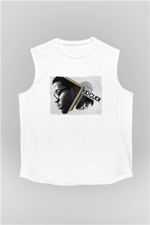 Kid Cudi Beyaz Unisex Kolsuz Tişört