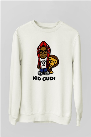 Kid Cudi Beyaz Unisex Sweatshirt