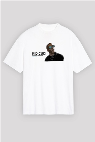 Kid Cudi Beyaz Oversize Tişört Oversize T-shirt - TişörtFabrikası