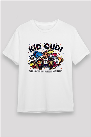 Kid Cudi Beyaz Unisex Tişört T-Shirt - TişörtFabrikası