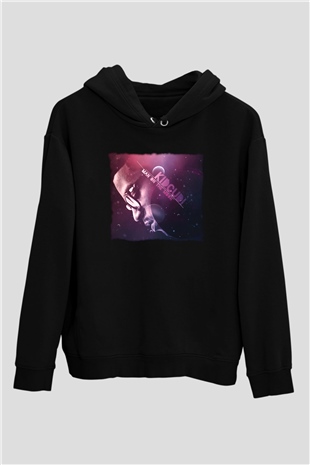Kid Cudi Siyah Unisex Kapüşonlu Sweatshirt