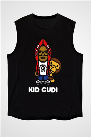 Kid Cudi Siyah Unisex Kolsuz Tişört