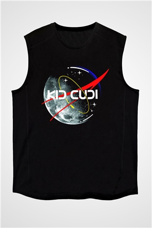 Kid Cudi Siyah Unisex Kolsuz Tişört