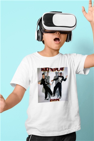 Kid n Play Baskılı Beyaz Unisex Çocuk Tişört