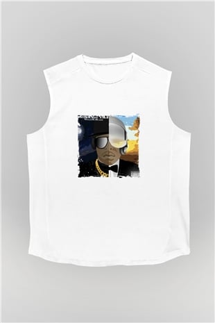 Kid n Play Baskılı Unisex Beyaz Kolsuz Tişört