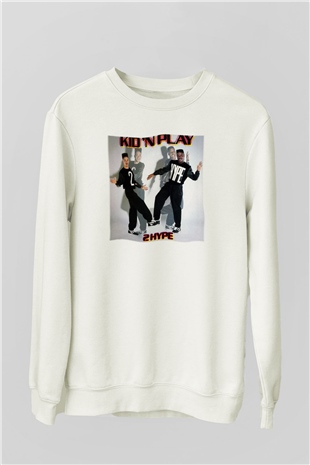 Kid n Play Beyaz Unisex Sweatshirt