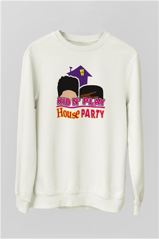 Kid n Play Beyaz Unisex Sweatshirt