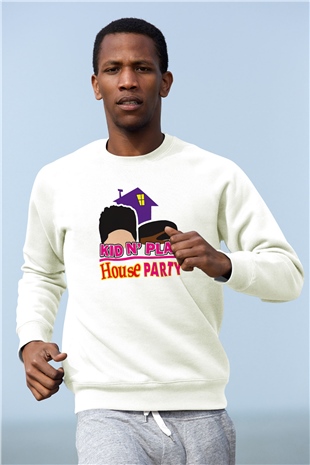 Kid n Play Beyaz Unisex Sweatshirt