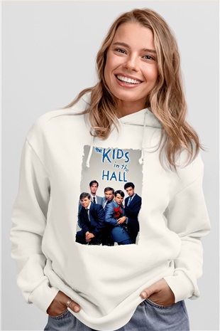 Kids in the Hall Beyaz Unisex Hoodie
