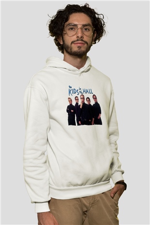 Kids in the Hall Beyaz Unisex Hoodie
