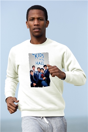 Kids in the Hall Beyaz Unisex Sweatshirt