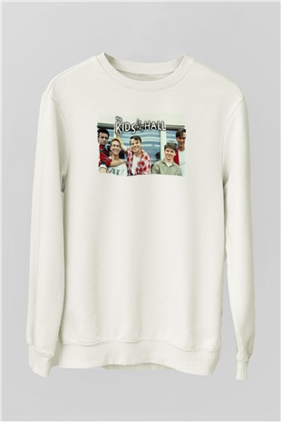 Kids in the Hall Beyaz Unisex Sweatshirt