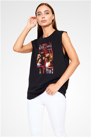 Kids in the Hall Siyah Unisex Kolsuz Tişört