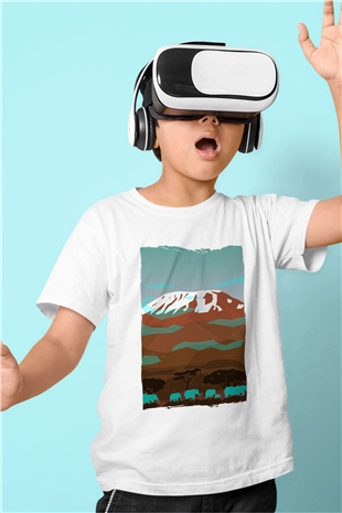 Kilimanjaro Beyaz Unisex Çocuk Tişört