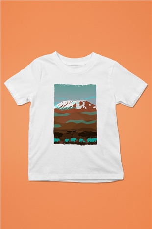 Kilimanjaro Beyaz Unisex Çocuk Tişört