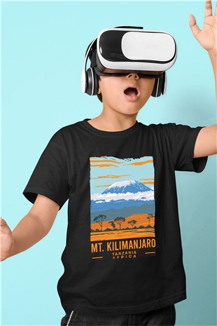 Kilimanjaro Siyah Unisex Çocuk Tişört