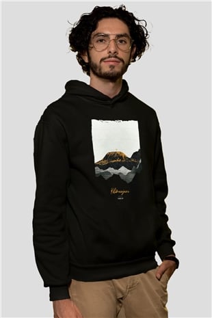Kilimanjaro Siyah Unisex Hoodie