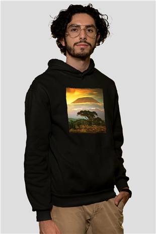Kilimanjaro Siyah Unisex Hoodie