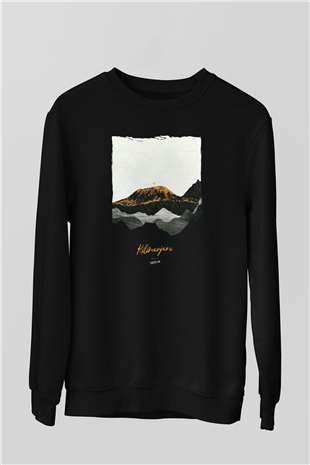 Kilimanjaro Siyah Unisex Sweatshirt