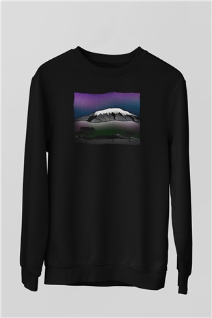 Kilimanjaro Siyah Unisex Sweatshirt