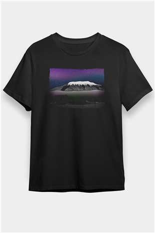 Kilimanjaro Siyah Unisex Tişört T-Shirt - TişörtFabrikası