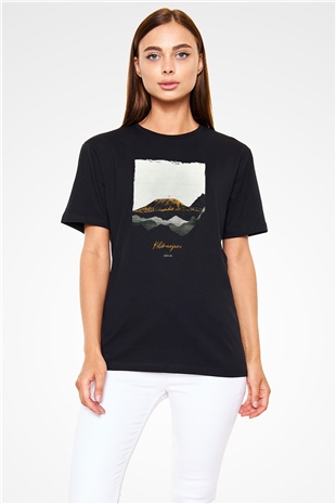 Kilimanjaro Siyah Unisex Tişört T-Shirt - TişörtFabrikası